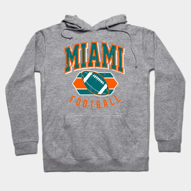 Vintage Miami Football Hoodie by funandgames